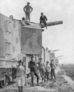 Ett bepansrat tågbatteri, 1918 av Unbekannt