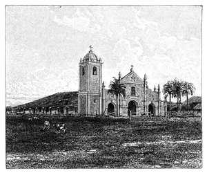 En gammal jesuitkyrka, Pirayu, Paraguay, 1895 av Unbekannt