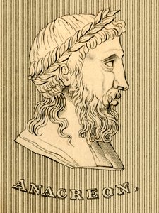 Anacreon, c582-485 f.Kr., 1830. av Unbekannt