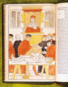 Anatomiföreläsning i Padua, Italien, 1483 av Unbekannt