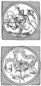 Ancient Playing Cards: Knave and Ace, 1833 av Unbekannt