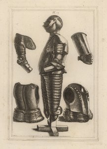 Urgammal rustning för John de Courcy, Earl of Ulster 1, och pauldron, garde-messing, avant-messing eller vambrace of Duke of Monmouth 2 av Unbekannt