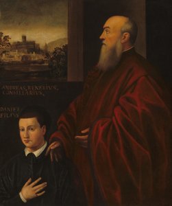 Andrea Renier och hans son Daniele, ca. 15601566. av Unbekannt