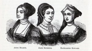 Anne Boleyn. Jane Seymour. Katharine Howard, 1882 av Unbekannt