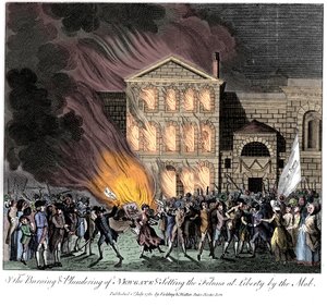 Anti-katolska Gordon Riots, London, 6-7 juni 1780 av Unbekannt