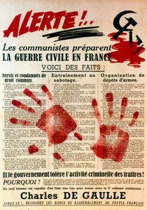 Antikommunistisk pro-gaulistisk affisch, 1949 av Unbekannt