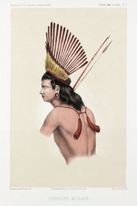 Apinage warrior, Brasilien, c 1843-1847 av Unbekannt