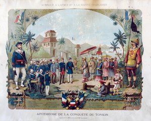 トンキン征服の神格化、1885 年頃。スウェーデン語 av Unbekannt