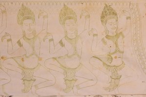 Apsara-teckning, Siem Reap, Kambodja av Unbekannt