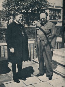 Ärkebiskop av Canterbury på nummer 10, Downing Street, c1943, 1945. av Unbekannt