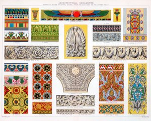 Arkitektoniska ornament, c1800-talet av Unbekannt