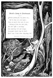 Ariels sång till Ferdinand, 1895 av Unbekannt