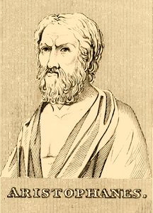 Aristofanes, c460-380 f.Kr., 1830. av Unbekannt