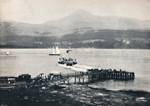 Arran - Brodick Pier och Goatfell, 1895 av Unbekannt