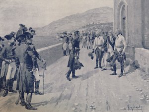 Arrangerande för Massénas Capitulation i Cornigliano, nära Genua, 1896 av Unbekannt