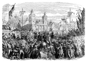 Franska truppers ankomst till Mexiko, 1864 sent 1800-tal av Unbekannt