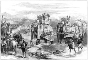 Prinsen av Wales ankomst till Jummoo, Cashmere, 1876 av Unbekannt