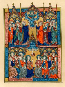 Himmelsfärd och Pingst, 1290-1300 av Unbekannt