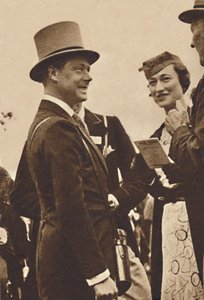 Ascot, juni, 1935 - Kung Edward, dåvarande prins av Wales, med Mrs. Simpson, 1937 av Unbekannt