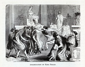 Mordet på kung Philip, 1882 av Unbekannt