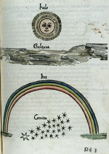 1500-talets astronomi: solens gloria, Vintergatan, en regnbåge och en komet av Unbekannt