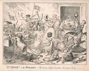 Hemma i barnkammaren, eller The Masters and Misses Two Shoes Christmas Party, 1835. av Unbekannt