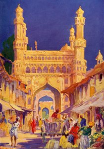 Vid Char Minar i Hyderabad, c1948. av Unbekannt