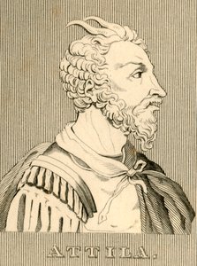 Attila, c406-453, 1830. av Unbekannt