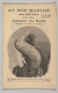 Au Bon Marché-Comptoir des Modes, Fancy stråhattar, sommaren 1890, 1890. av Unbekannt
