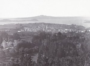 Auckland, från Mount Eden, sent 1800-tidigt 1900-tal. av Unbekannt