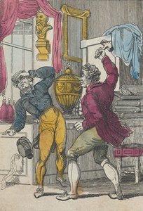 Auktionsförrättare och advokat, auktionsförrättare knockar en dålig lott, tidigt 1800-tal.. av Unbekannt