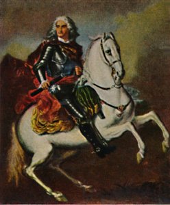 August den Starke 1670-1733. - Målning av Silvestre, 1934. av Unbekannt