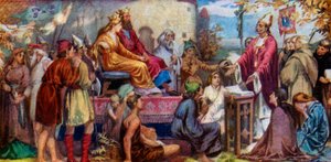 Augustine predikar för Ethelbert och Bertha, 1925 av Unbekannt