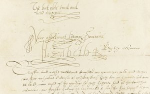 Autografbrev av drottning Elizabeth I till Mary, Queen of Scots, 1584 av Unbekannt