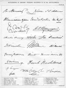 Autografer av framstående personer, 1800-talet av Unbekannt