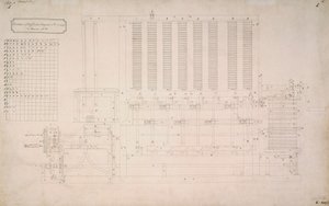 Babbage Engines, Difference Ritning av sidovyn av Difference Engine No 2 av Unbekannt