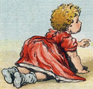 Bebis. Gravyr i "Alphabet de ma petite fille". Bernardin-Bechet och Fils, bokhandlare-förlag, Paris, omkring 1895. Okrossbart album på duk. Bibliotheque des Bebes. 12 sidor. Album innehållande en läsmetod och en illustrativ abecedary. Dim: 29, av Unbekannt
