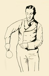 Back-Hand Service från höger sida, 1902. av Unbekannt