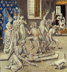 Bal des Ardents Miniature från Grandes Chroniques de France av Jean Froissart, 1400-talet. av Unbekannt