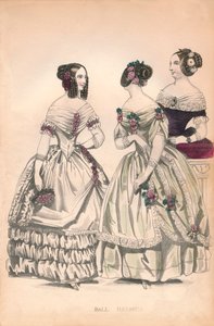 Bollklänningar, 1800-tal. av Unbekannt
