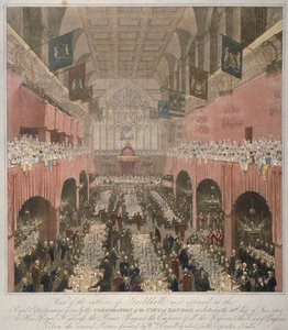 Bankett i Guildhall, City of London, 1814-1815. av Unbekannt