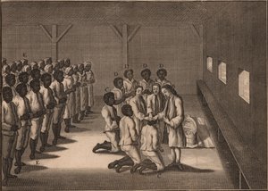 Dop av svarta slavar, 1757. av Unbekannt