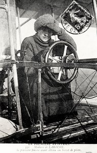 Baronessan Raymonde Delaroche, fransk flygare, 1909 av Unbekannt
