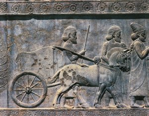Basrelief, persisk konst, 600-talet av Unbekannt
