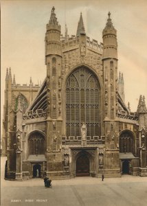 Bath Abbey, västra fronten, c1925 av Unbekannt