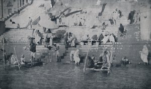 Bad i Benares, 1924 av Unbekannt