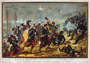 Slaget vid Champigny, fransk-preussiska kriget, 30 november-2 december 1870 av Unbekannt