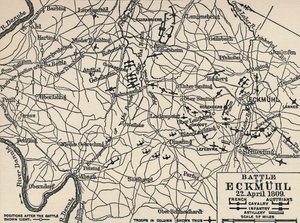 Slaget vid Eckmühl, 22 april 1809, 1896. av Unbekannt