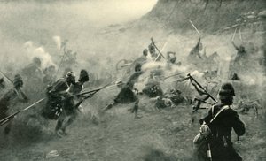 Slaget vid Kandahar - The 92nd Are To Take The Guns, 1901. av Unbekannt