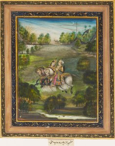 Baz Bahadur och Rupmati, c1820 av Unbekannt